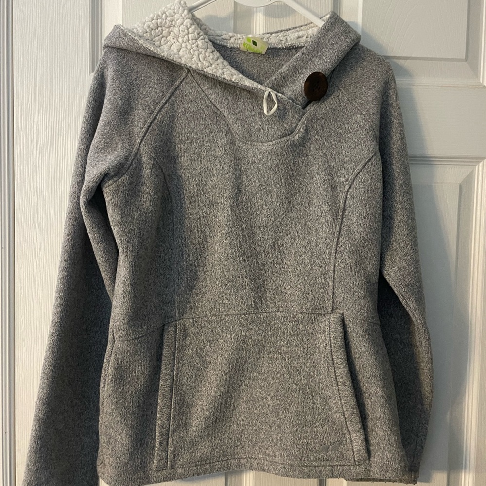 Koppen Heather Gray Women's Sweater with Sherpa Lining